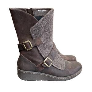 Born Brown and Gray Winter Boots